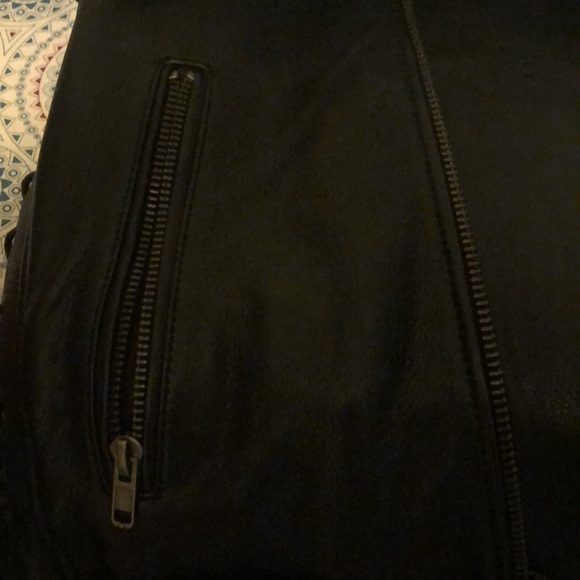 Wilsons Leather Black Biker Jacket - Picture 14 of 16